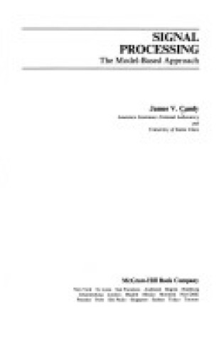 Cover of Signal Processing - The Model-based Approach