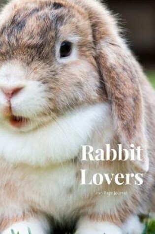 Cover of Rabbit Lovers 100 page Journal