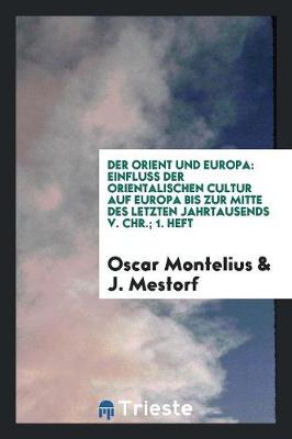 Book cover for Der Orient Und Europa