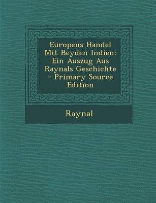 Book cover for Europens Handel Mit Beyden Indien