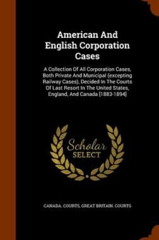 Cover of American and English Corporation Cases