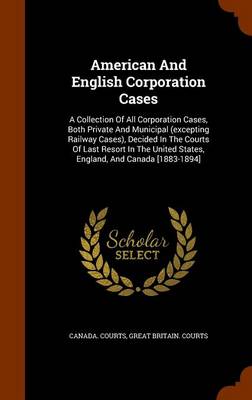Book cover for American and English Corporation Cases
