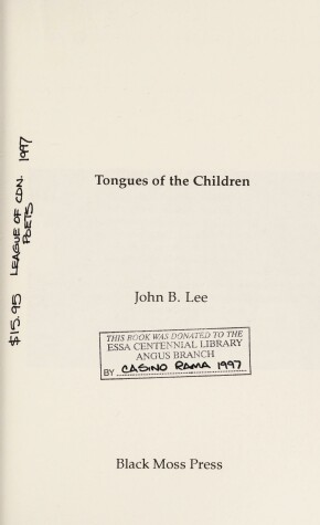 Book cover for Tongues of the Children