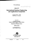 Book cover for Database Engineering and Applications (Ideas '97)