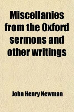 Cover of Miscellanies from the Oxford Sermons and Other Writings