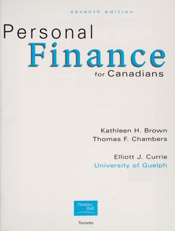 Book cover for Personal Finance for Canadians