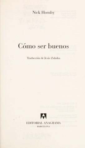 Book cover for Como Ser Buenos