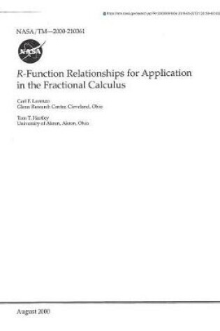 Cover of R-Function Relationships for Application in the Fractional Calculus