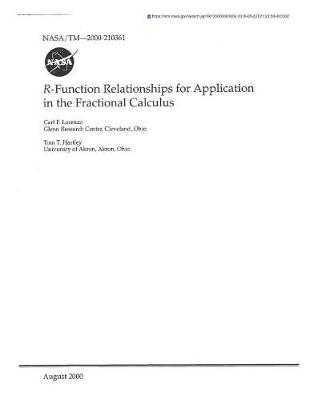 Book cover for R-Function Relationships for Application in the Fractional Calculus