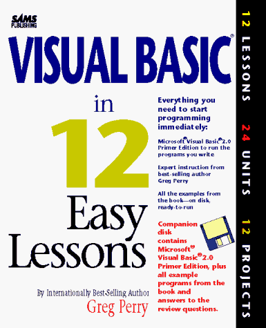 Book cover for Visual Basic in 12 Easy Lessons