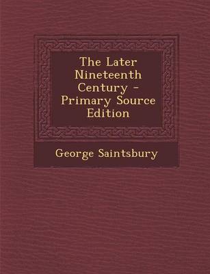 Book cover for The Later Nineteenth Century