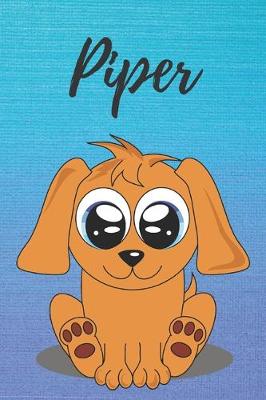 Book cover for Piper dog coloring book / notebook / journal / diary