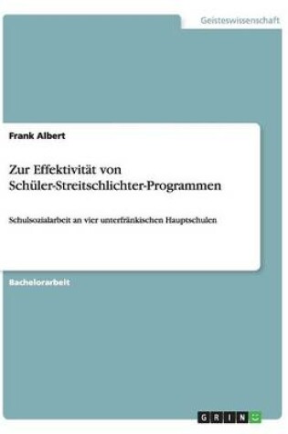 Cover of Zur Effektivitat von Schuler-Streitschlichter-Programmen