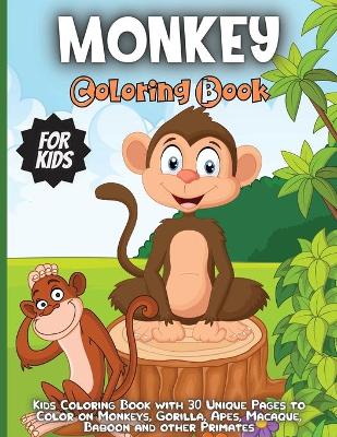 Book cover for Monkey Coloring Book For Kids