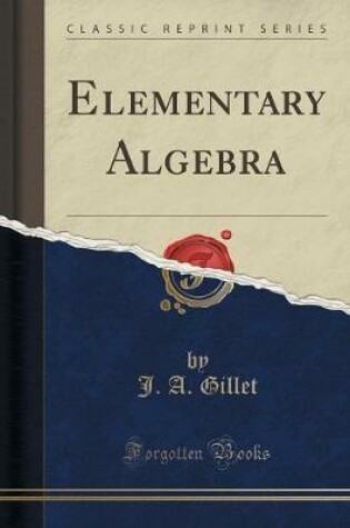 Cover of Elementary Algebra (Classic Reprint)