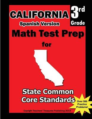 Book cover for California 3rd Grade Math Test Prep Spanish Version