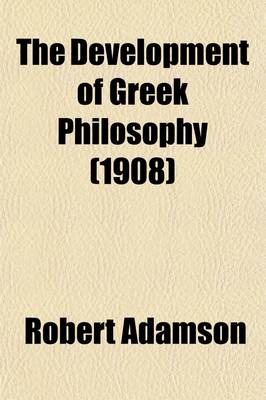 Book cover for The Development of Greek Philosophy