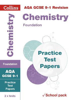 Cover of AQA GCSE 9-1 Chemistry Foundation Practice Test Papers