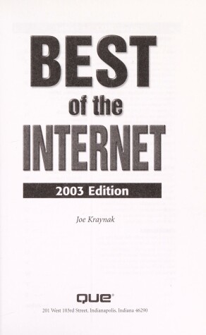 Book cover for Best of the Internet, 2003 Edition