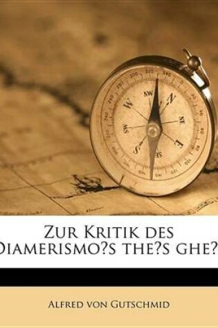 Cover of Zur Kritik Des Diamerismo S the S Ghe S