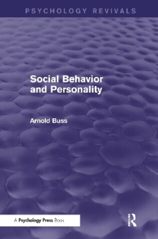 Cover of Social Behavior and Personality (Psychology Revivals)