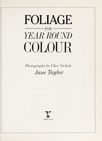 Book cover for Foliage for Year Round Colour
