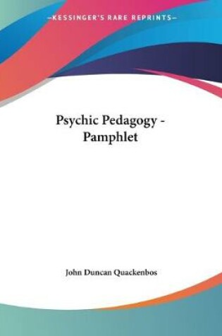 Cover of Psychic Pedagogy - Pamphlet