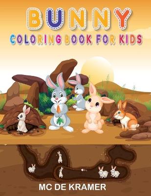 Book cover for Bunny coloring book for kids