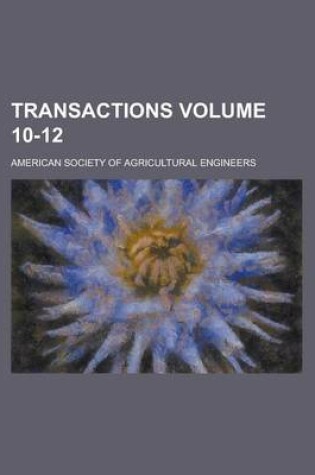 Cover of Transactions Volume 10-12