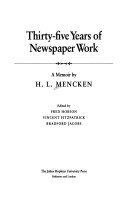 Cover of Thirty-five Years of Newspaper Work