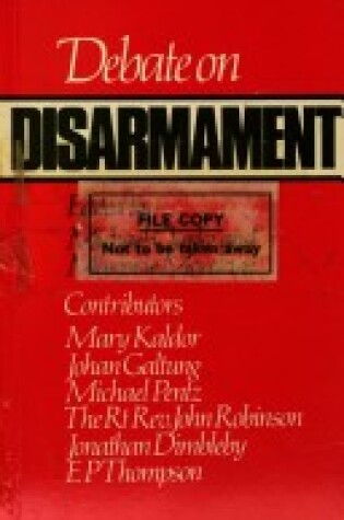 Cover of Debate on Disarmament
