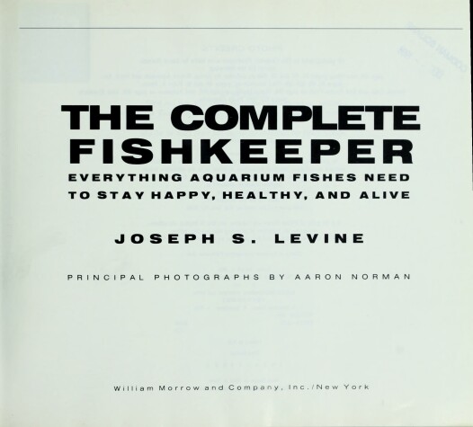 Book cover for The Complete Fishkeeper