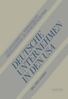 Book cover for Deutsche Unternehmen in den USA