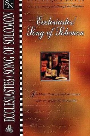 Cover of Ecclesiastes, Song of Solomon