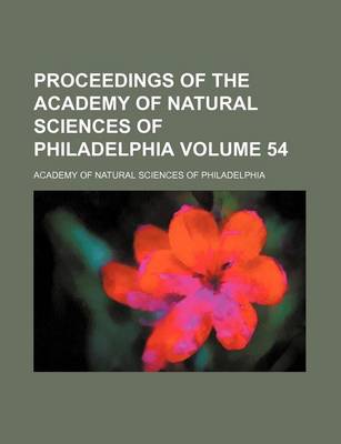 Book cover for Proceedings of the Academy of Natural Sciences of Philadelphia Volume 54