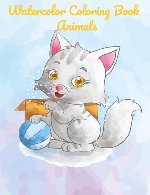 Book cover for Watercolor coloring book animals