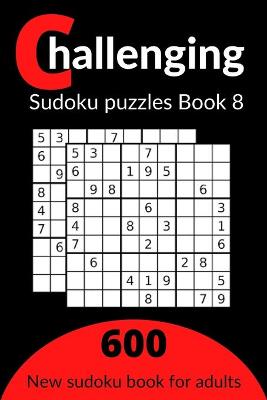 Book cover for Challenging sudoku puzzles book 8