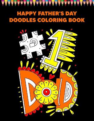 Book cover for Happy Father's Day Doodles Coloring Book
