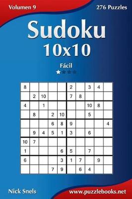 Book cover for Sudoku 10x10 - Fácil - Volumen 9 - 276 Puzzles