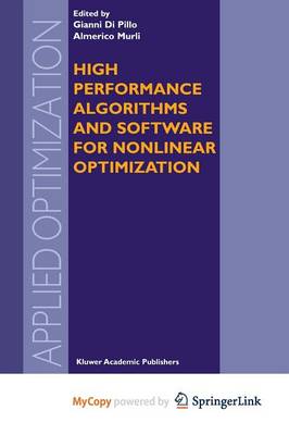 Book cover for High Performance Algorithms and Software for Nonlinear Optimization