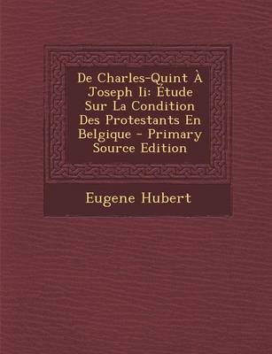 Book cover for de Charles-Quint a Joseph II