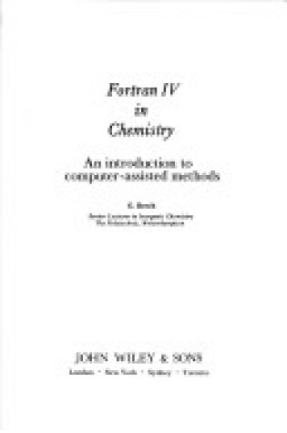 Cover of Fortran IV in Chemistry