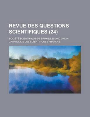Book cover for Revue Des Questions Scientifiques (24)