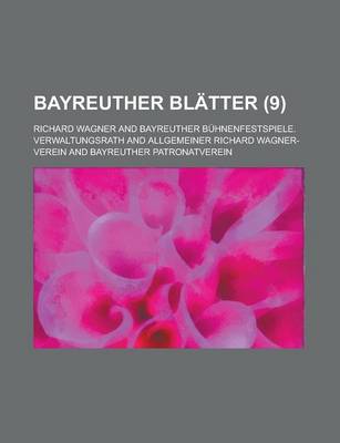 Book cover for Bayreuther Blatter (9 )