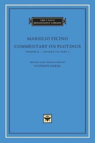 Cover of Commentary on Plotinus