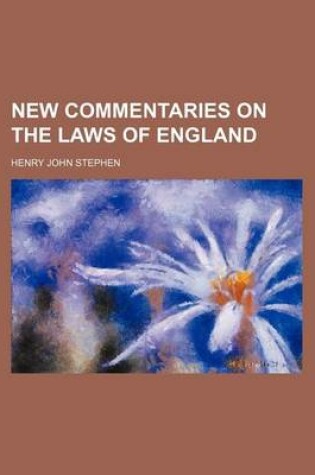 Cover of New Commentaries on the Laws of England