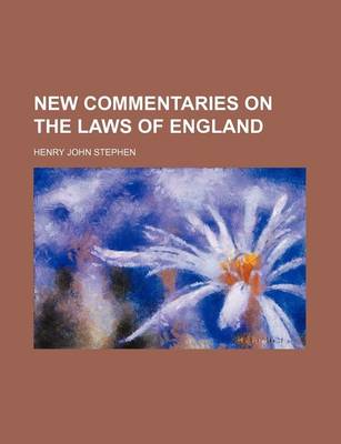 Book cover for New Commentaries on the Laws of England