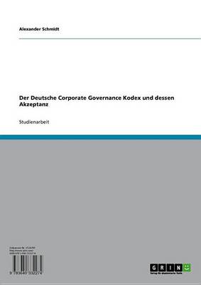 Book cover for Der Deutsche Corporate Governance Kodex Und Dessen Akzeptanz