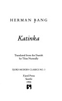 Book cover for Katinka