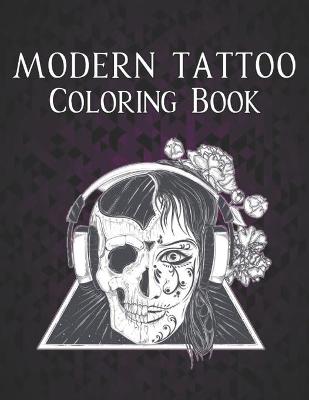 Book cover for Modern Tattoo Coloring Book